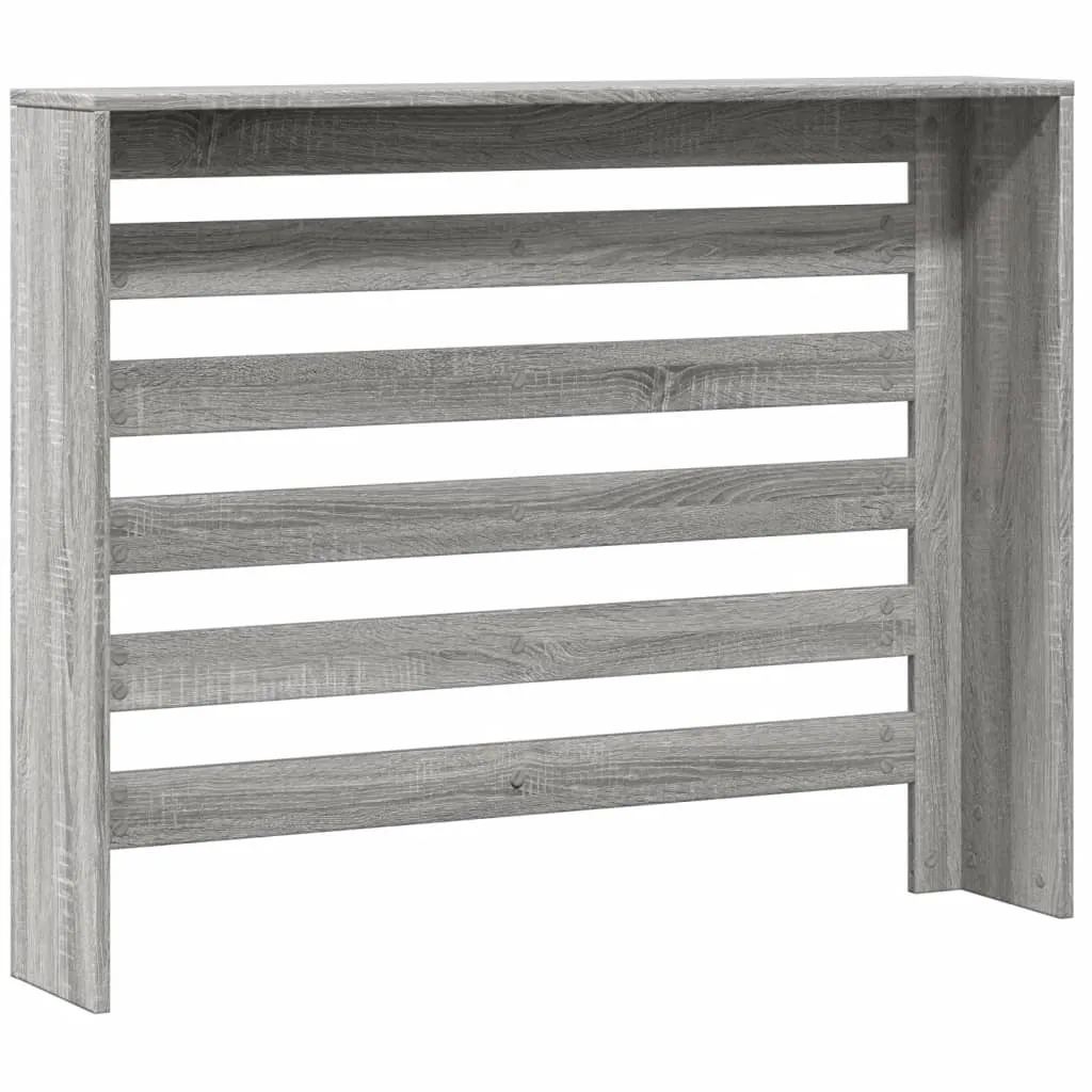 Radiator Cover Grey Sonoma 104x20x82 cm Engineered Wood