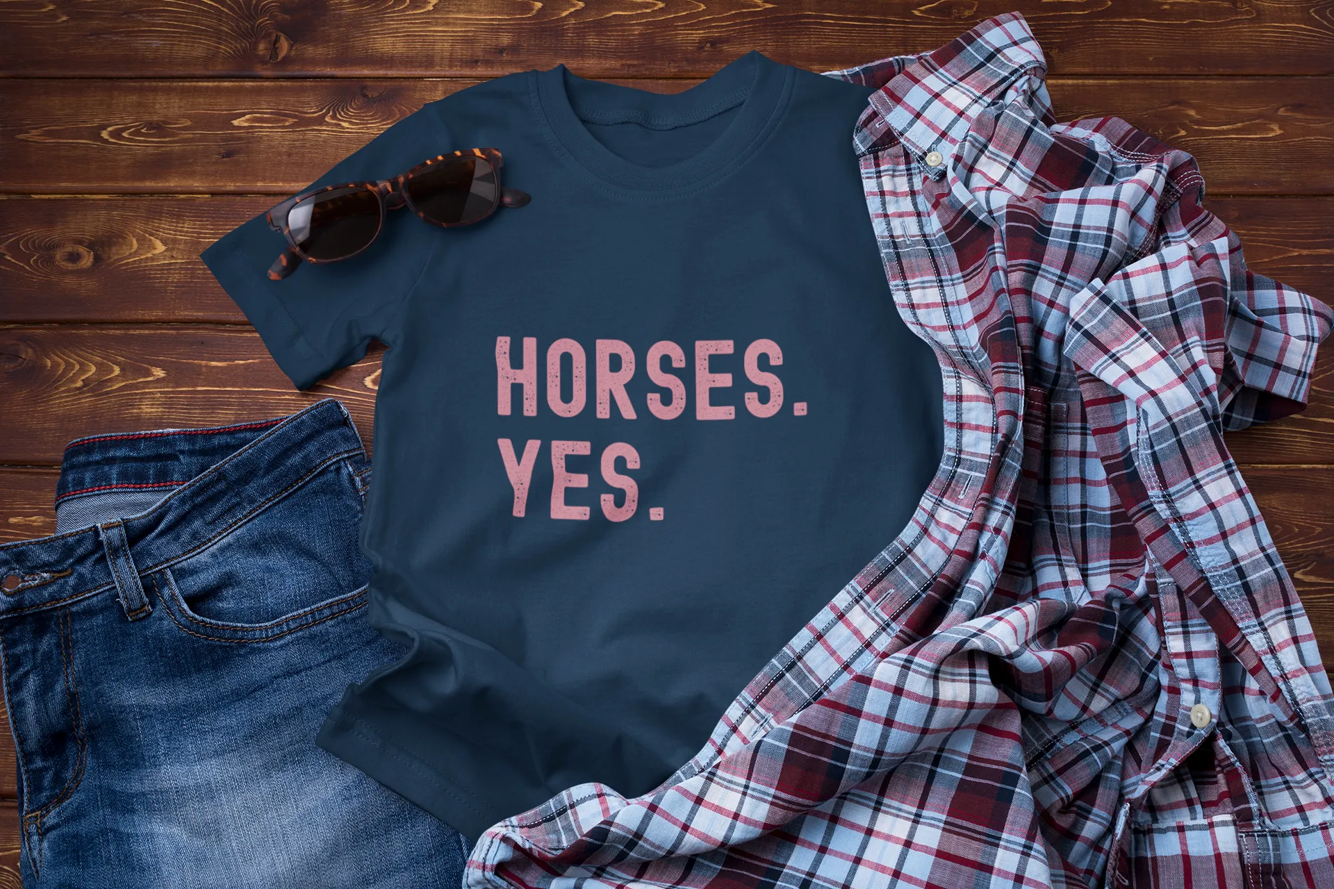 Soft Cotton Horse Lover Tee 🐴 [Horses.Yes.]