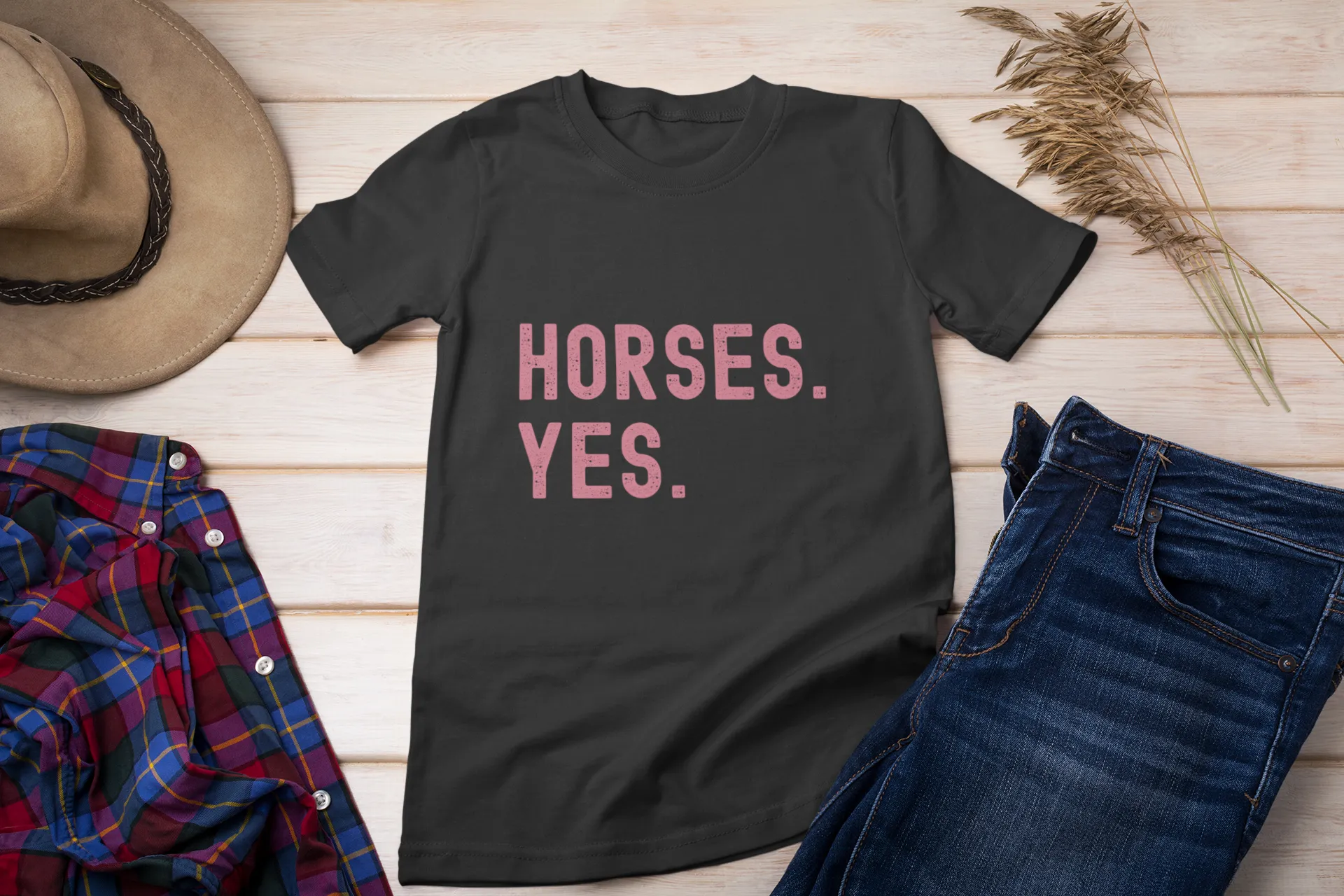 Soft Cotton Horse Lover Tee 🐴 [Horses.Yes.]