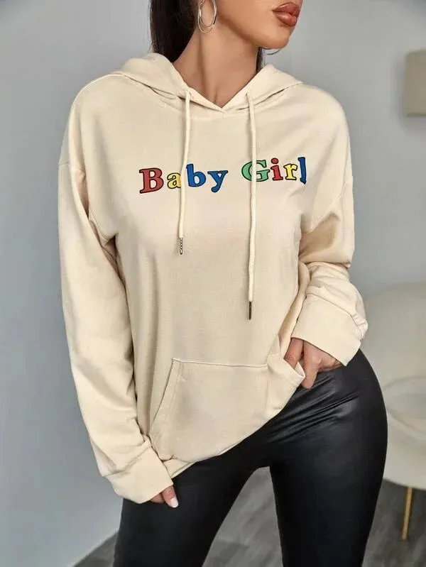 SXV  'BABY GIRL’ Printed Cool Aesthetic Sweatshirt Hoodie