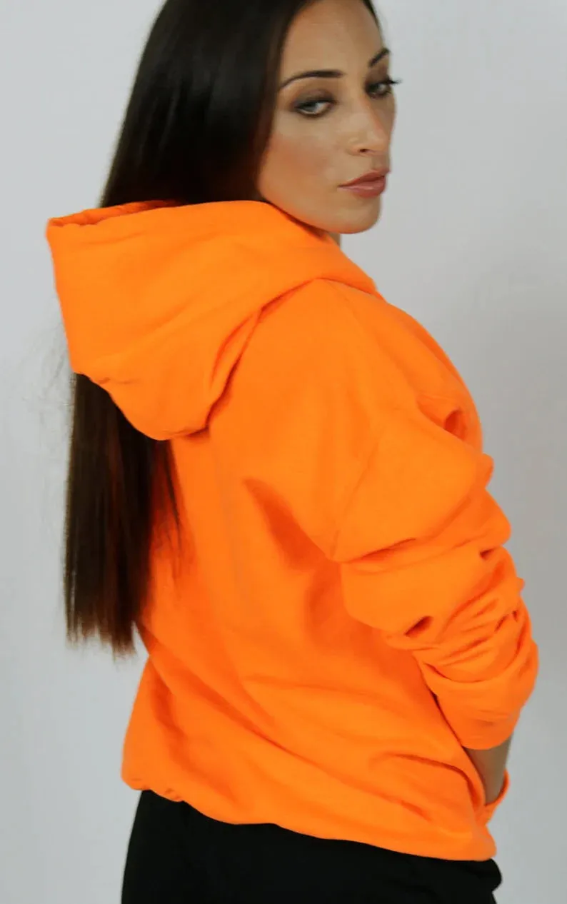 SXV  'PLAIN ORANGE’Cool Aesthetic Sweatshirt Hoodie