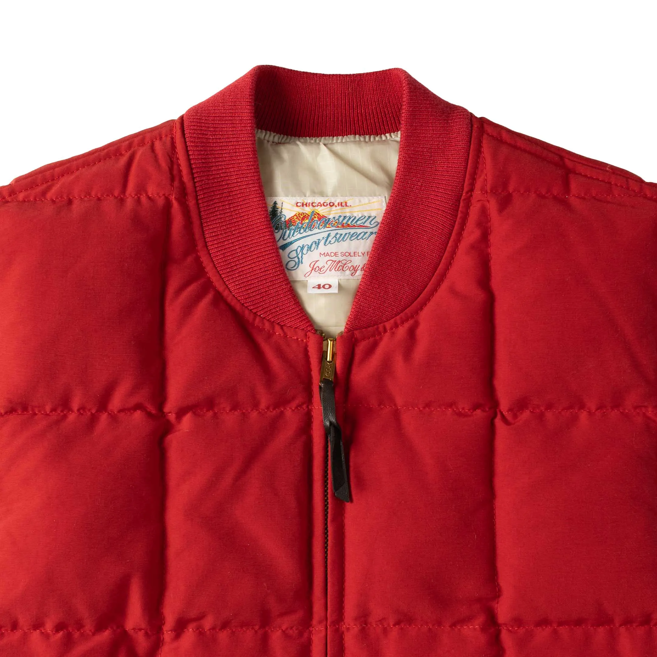 The Real McCoy's Cotton/Nylon Down Vest Red