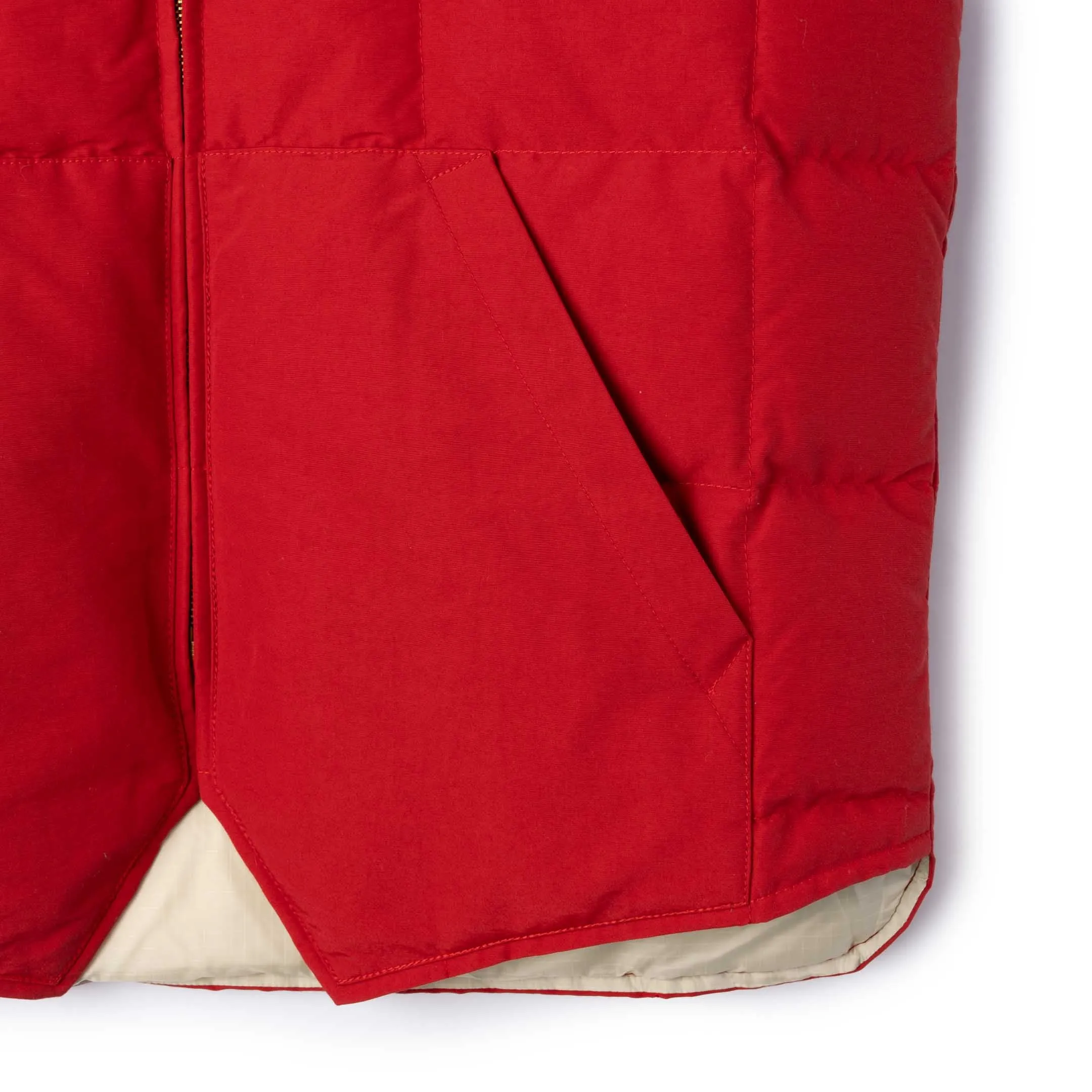 The Real McCoy's Cotton/Nylon Down Vest Red