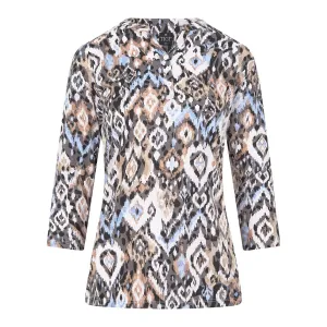 TIGI 10/12 Ikat Notch Neck Top