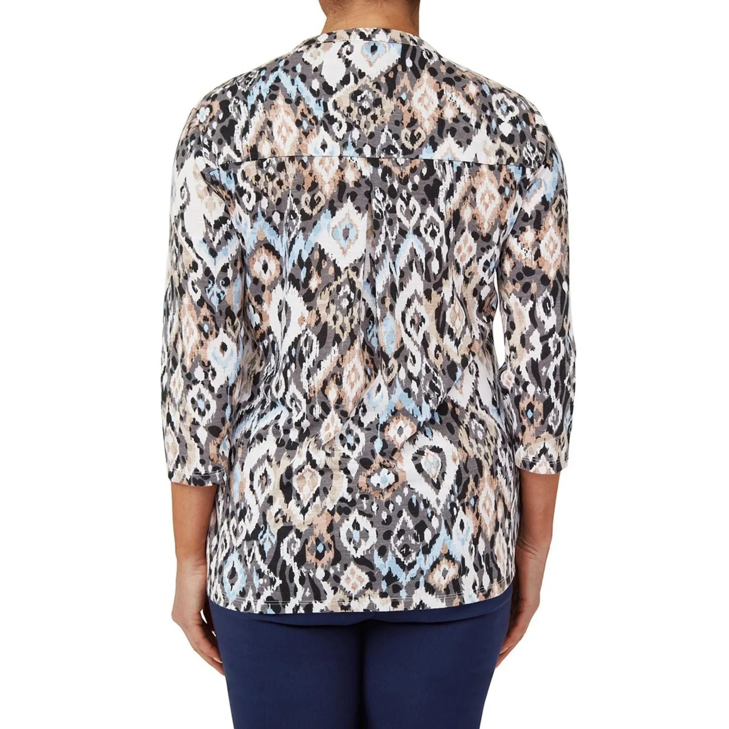 TIGI 10/12 Ikat Notch Neck Top