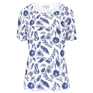 TIGI 14/16 Floral Stamp Print Top