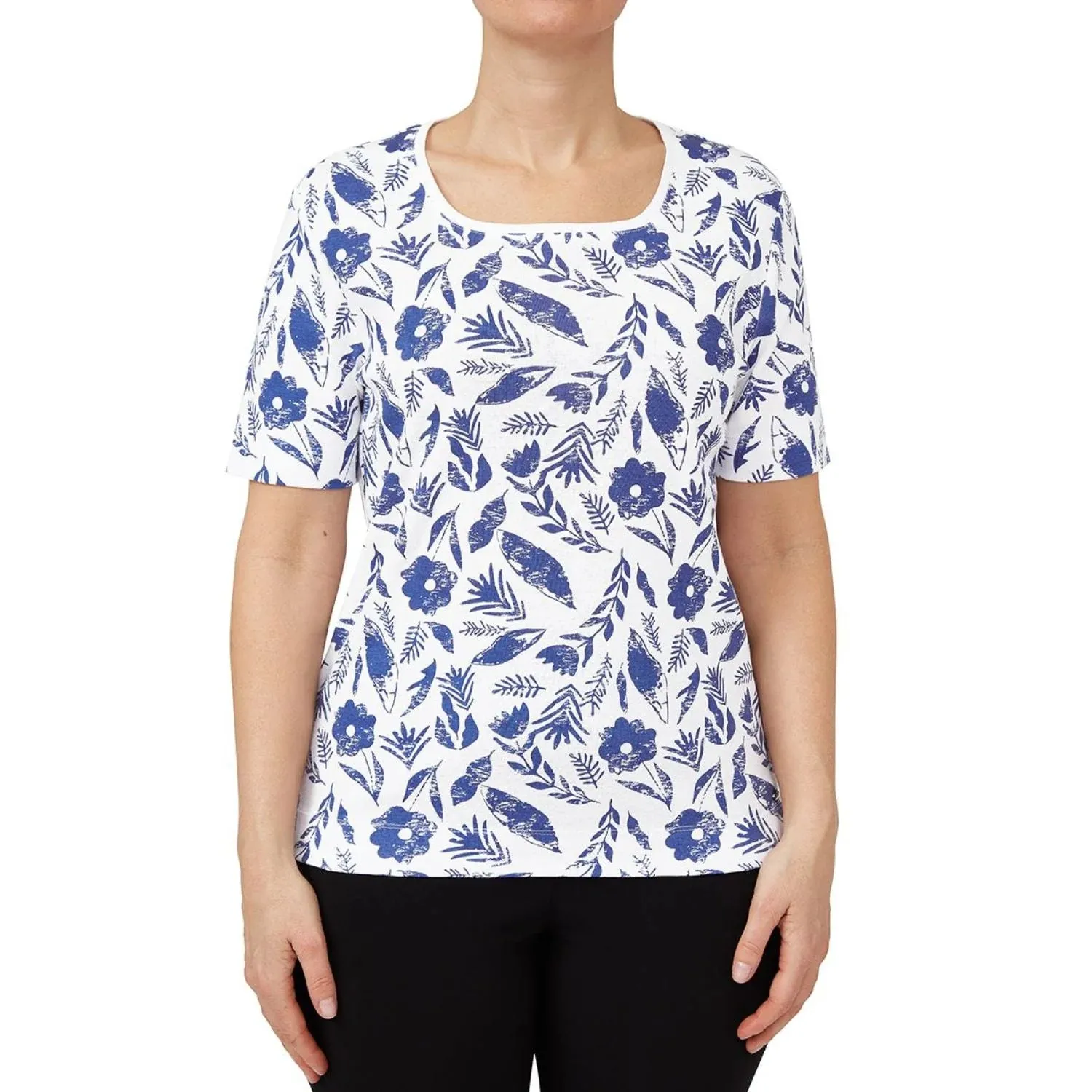 TIGI 14/16 Floral Stamp Print Top