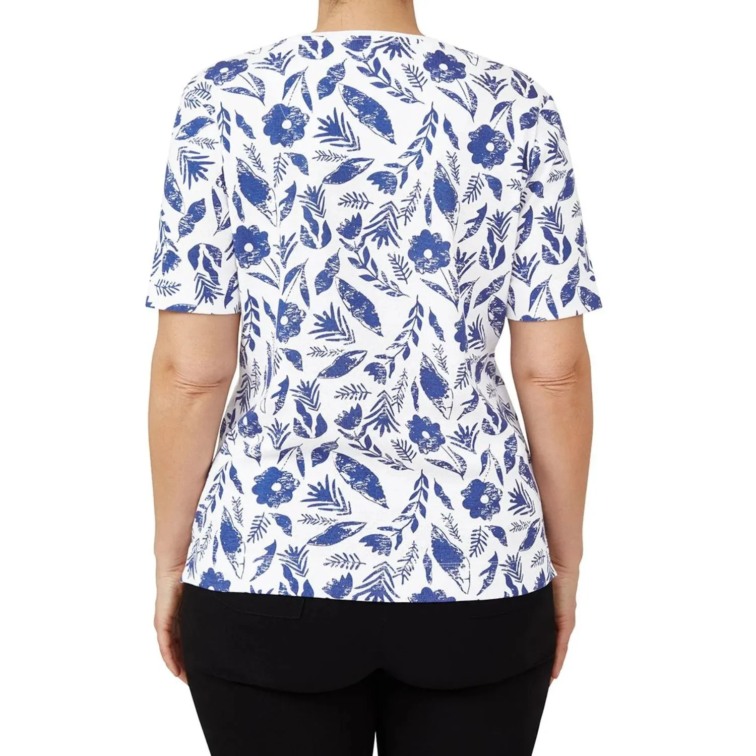 TIGI 14/16 Floral Stamp Print Top