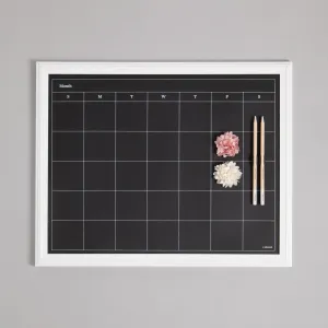 U Brands Farmhouse Chalkboard Monthly Calendar Black