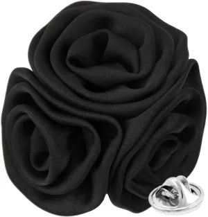 Vittorio Vico Unisex Trio Cluster Satin Flower Lapel Pin