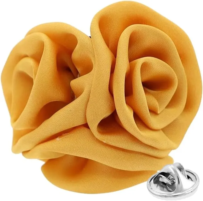 Vittorio Vico Unisex Trio Cluster Satin Flower Lapel Pin