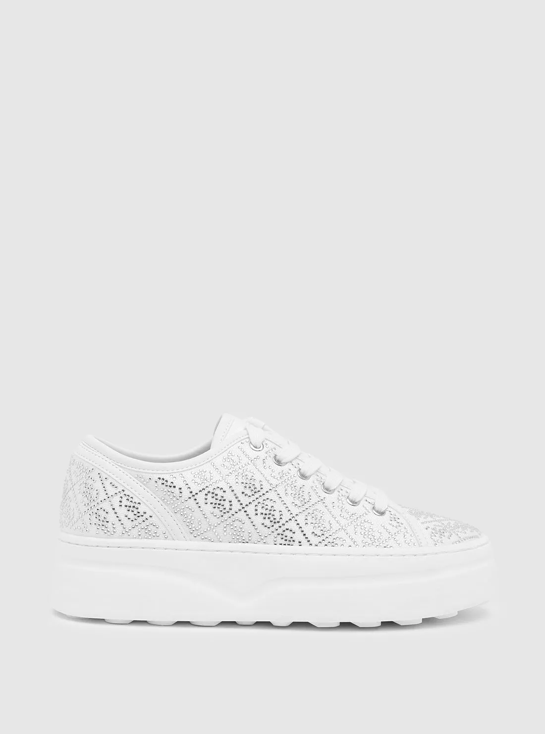 White Queeny Low-Top Sneakers